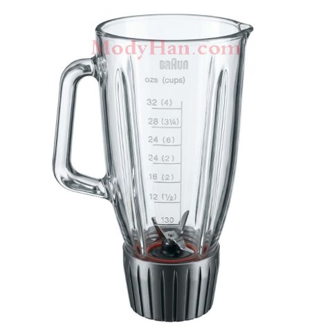 MODY HAN - Braun Spare parts- Complete glass pitcher with base, without lid.MX32
