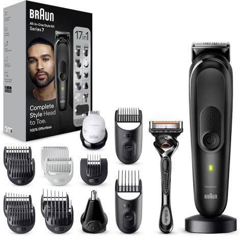Modyhan Braun MGK 7490 17-in-1 Style Kit 7 Beard, Body, Hair - Black