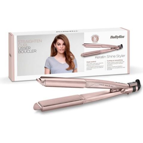 Modyhan BaByliss ST335AE Keratin Shine 2-in-1 Hair Straightener - Rose Gold